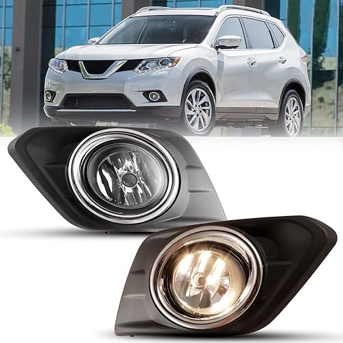 CPW Conjunto de luces antiniebla OEM para Nissan Rogue 2014, 2015, 2016, proyector de conducción de conductor y pasajeros, luces antiniebla con