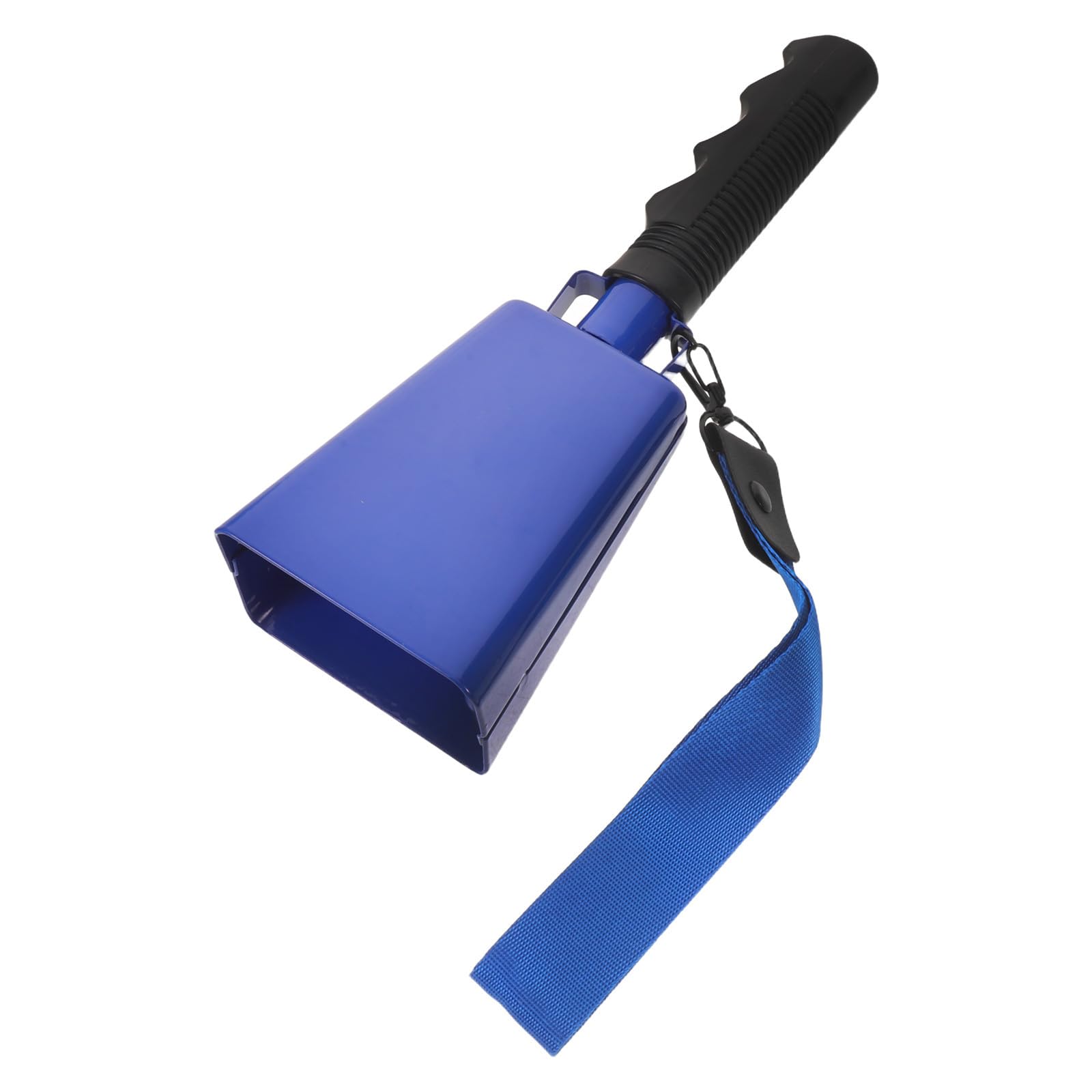 Hemobllo Kuhglocke mit Griff und Handschlaufe (22cm), Laute Metall Handglocke Fanartikel zum Anfeuern, Blaue Cowbell Glocke für Fußball, Sportveranstaltungen, Stadion und Party