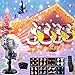AIDERLY Halloween Christmas Music 8 Patterns Snow Projector LED Lights Indoor Outdoor Animated Rotating Snowfall Light with Remote for Landscape Xmas Decorations Stage Holiday Wedding Birthday Party