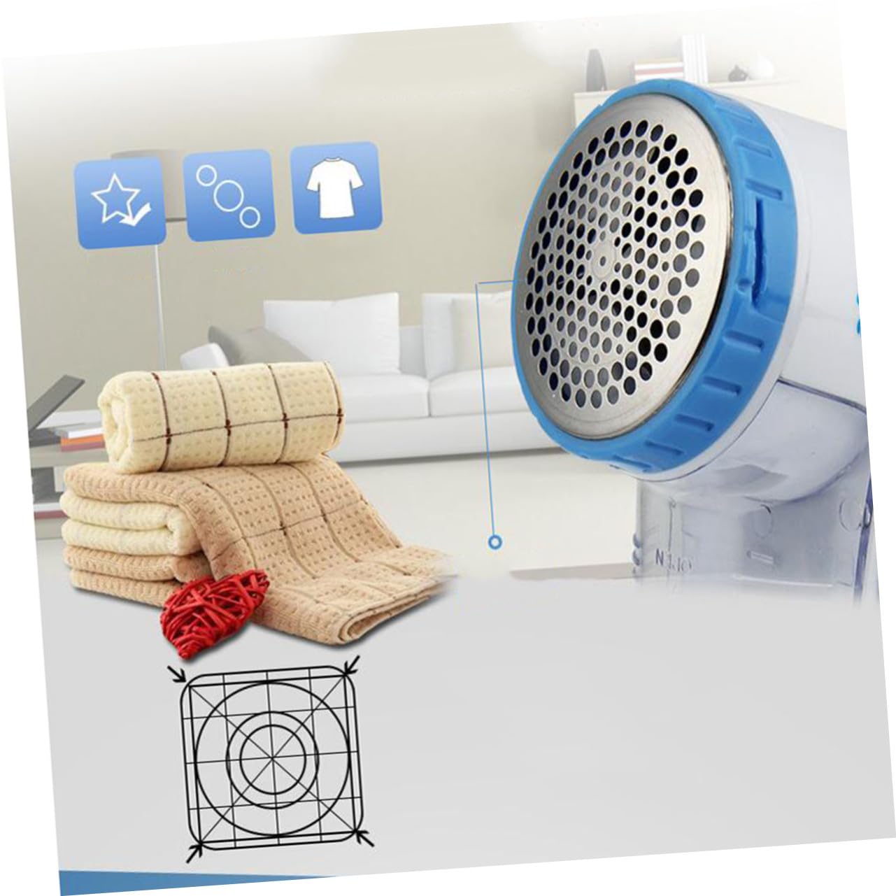 Quitapelusas USB 2 Unidades Abs Acero Inoxidable para Ropa | Azul, 3 Cuchillas de Afeitado, Parada Automática al Abrir la Tapa, Puerto USB Incluido