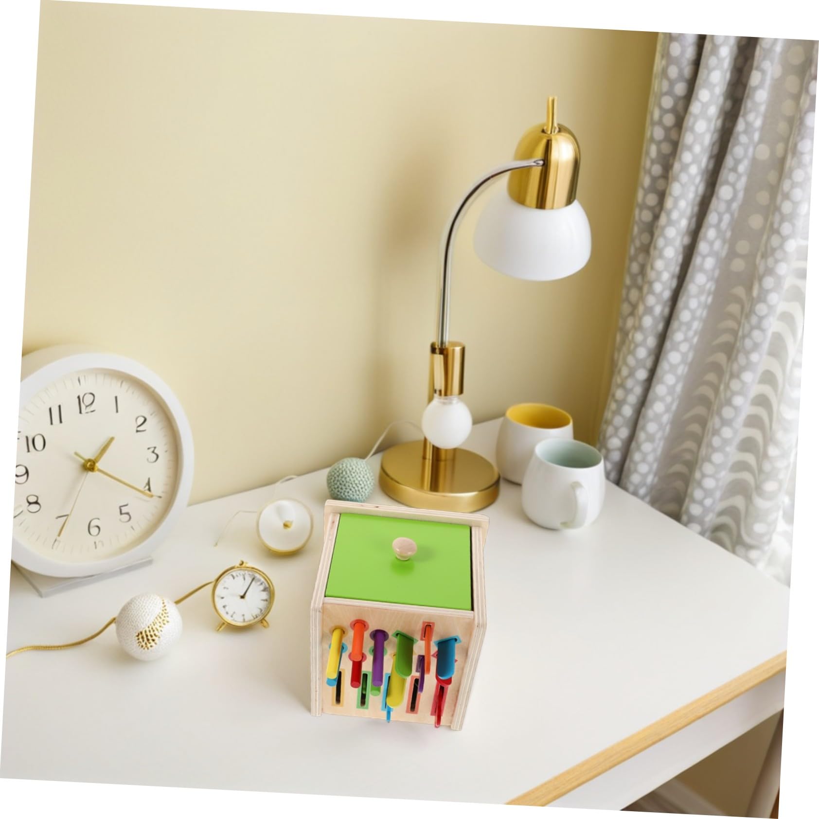 Beaupretty Juguetes Montessori de Madera para Años Educativo de Clasificación de Colores y Bloques Geométricos para Reconocimiento Visual y Desarrollo Cognitivo