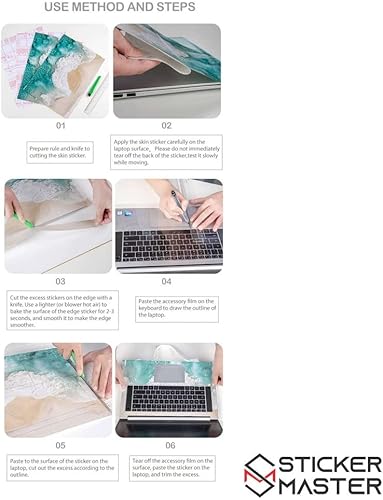 Miniatura 4 de Sticker Master Love 3D - Adhesivo de vinilo para laptop de 13, 14, 15 pulgadas, para MacBook Asus Acer Hp, Lenovo, Huawei, Dell, Ms Toshiba, 14