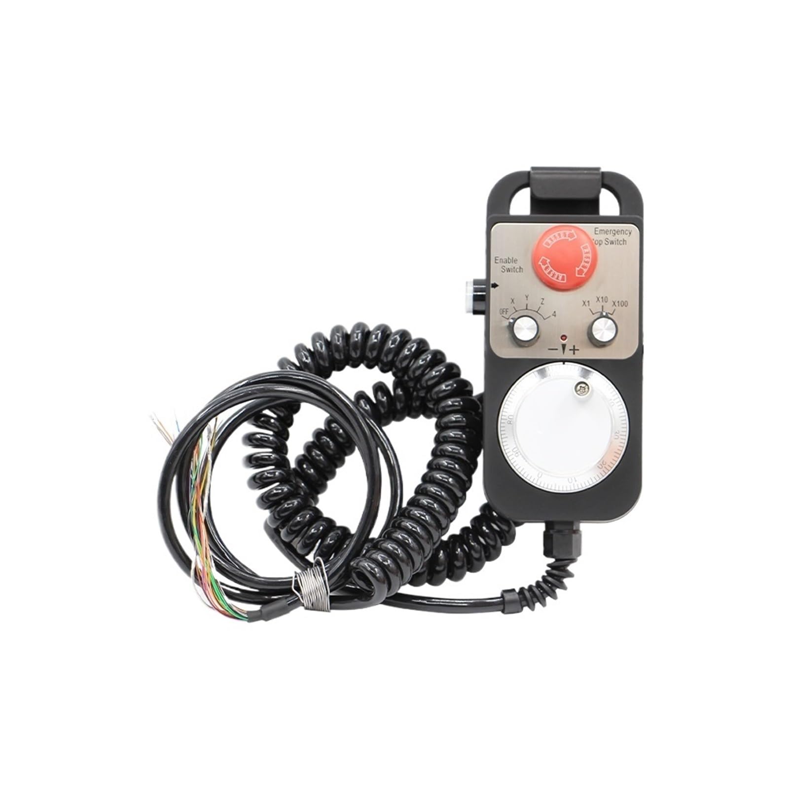 Universal CNC 4 Axis MPG Pendant Hand Wheel 100 Pulse 5v & & Emergency Stop CNC Router(Plug for DDCS Expert,6 Axis)