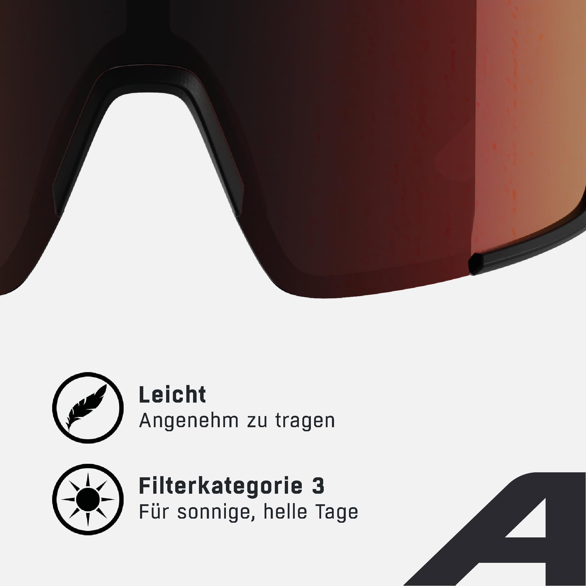 ALPINA Lumin – Sportbrille für Damen & Herren, Leicht und bruchfest, Für Radsport, Laufen oder Outdoor-Aktivitäten