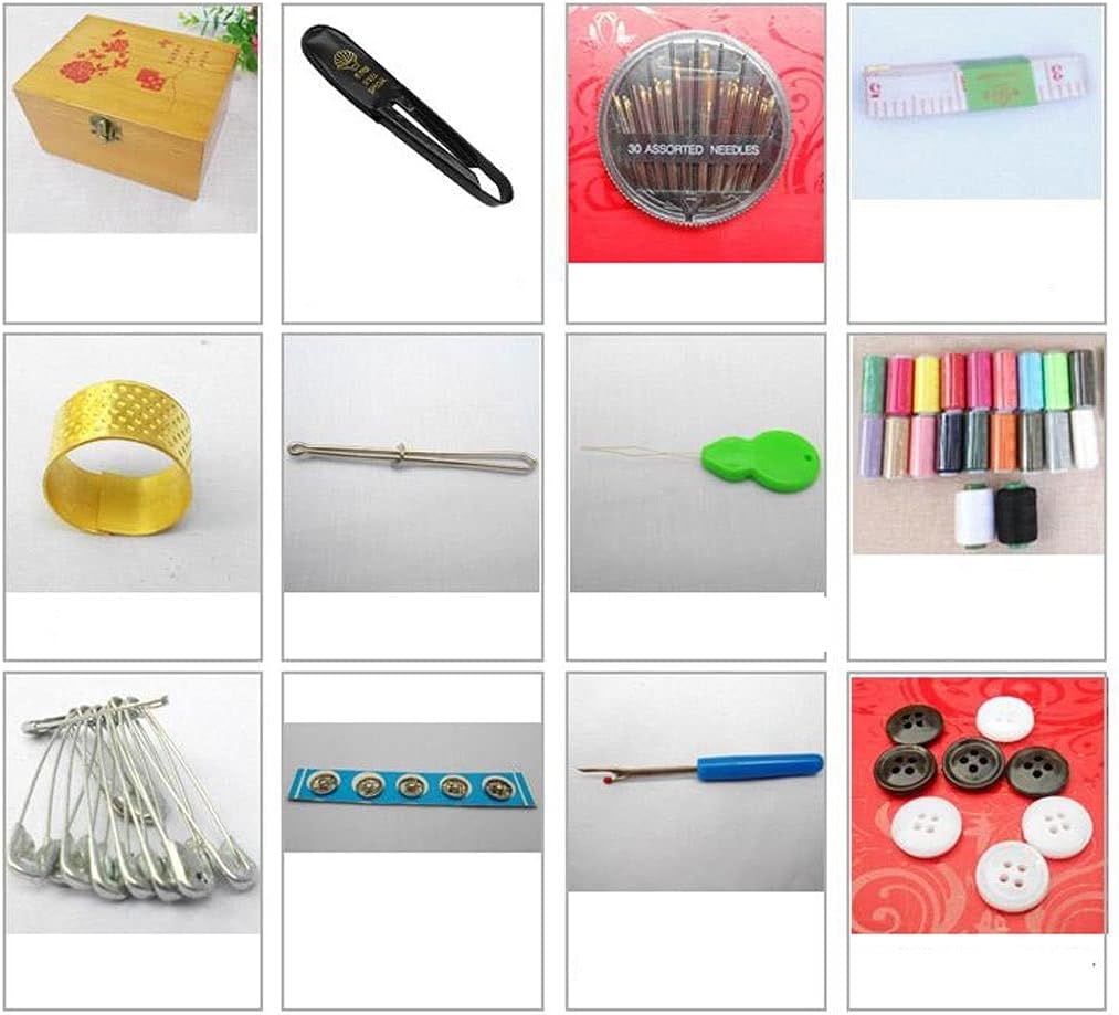 JSEIAJB All-Wood Needle Line Box Retro Home Needle Line Set Sewing Sewing Line Portable Needle Wire Package image 5