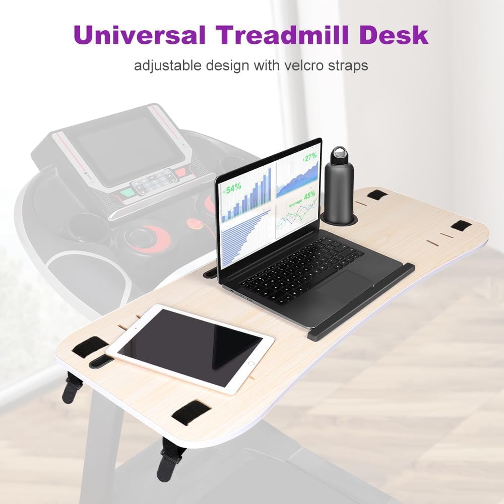KELIXU 39" Treadmill Desk Attachment, Universal Walking Laptop Holder Desk Ergonomic Platform Workstation for Treadmill with Cup Holder, Laptop/Tablet Stand