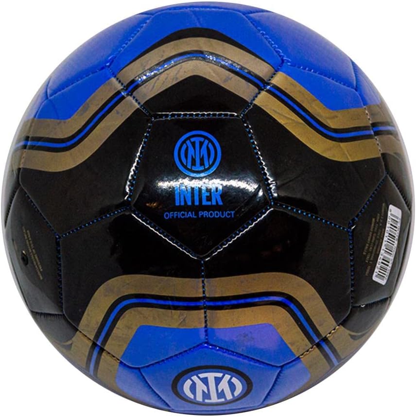 Toys - INTER PRO Sewn Football - Official Product - Size 5-400 g - Black Blue - 13402