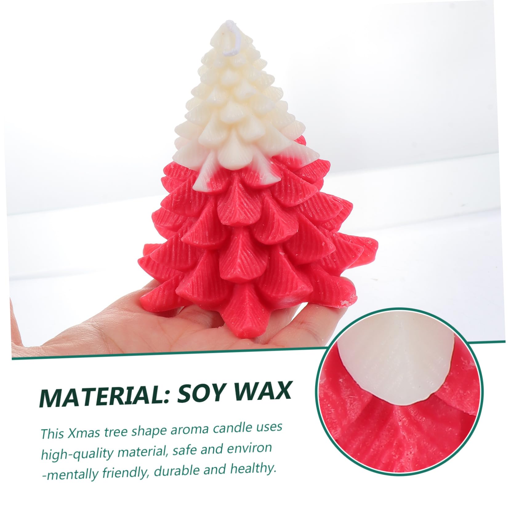 GOOHOCHY 1pc Christmas Tree Candle Decorative Scented Xmas Tree Shaped Candle Festive Home Decor for Christmas Parties High-Grade Wax Creates Romantic Atmosphere