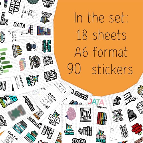 image for BulbaCraft Data Science Stickers for Water Bottle and Laptop - Data Sc