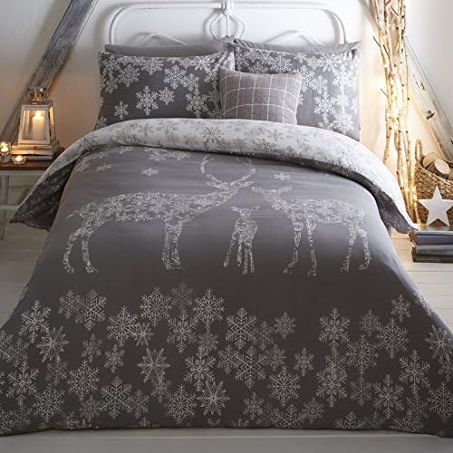 Just Contempo Novelty Christmas Baby Penguin Duvet Cover Set, Pink  Double
