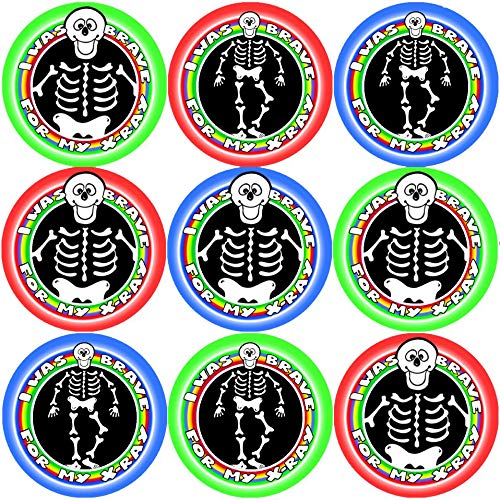 144 X-Ray Bravery Award 30 mm Reward Stickers for Nurses, Doctors or Dentists