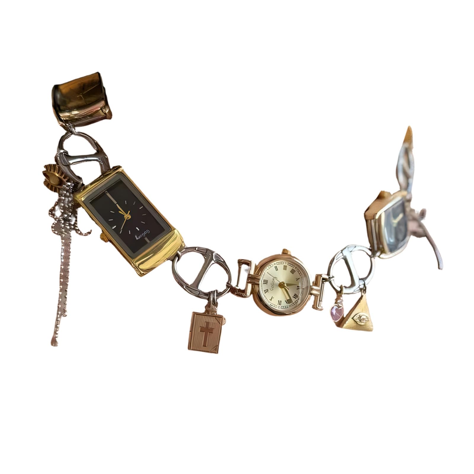 Pendentif d'horloge rétro fini à la main pour sublimer un décolleté terne