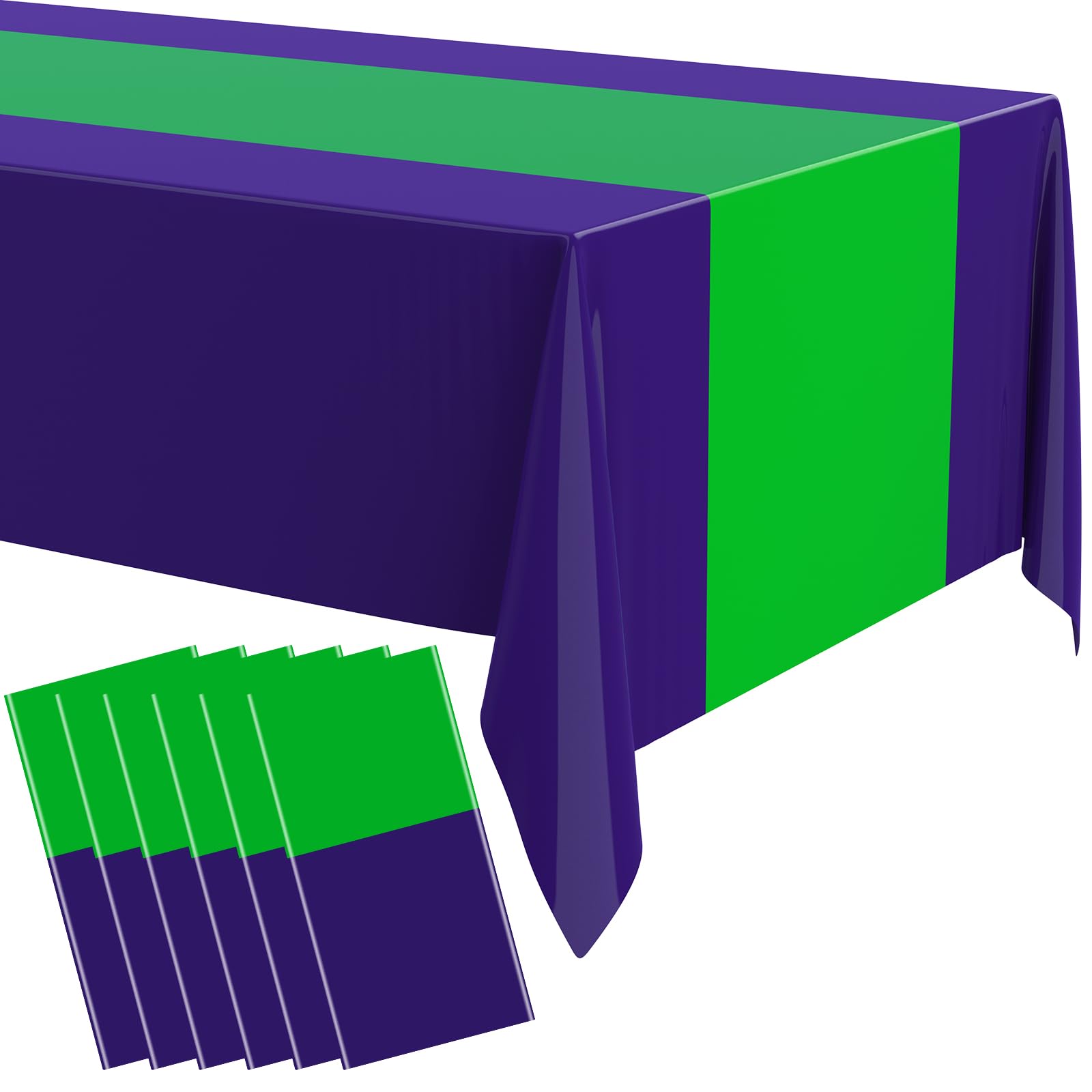 Nappe jetable plastique verte imperméable contre les déversements table rectangle