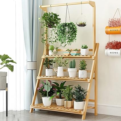 Amazon Co Jp Kavas フラワースタンド フラワーラック 多肉植物ラック 天然木製 吊り下げ 花台 植物棚 観葉植物ラック 防錆防腐 植物スタンド スタイリッシュ 屋外室内 組み立て簡単 取り付けツール付き Diy 工具 ガーデン