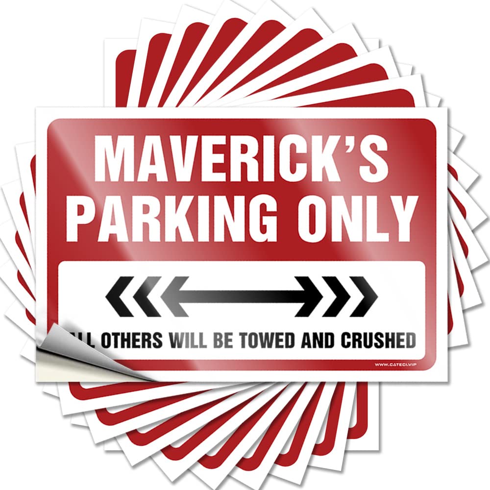 Fuzzy, Sticker Essentials Maverick's Parking Only | Car Gifts(6X9CM)