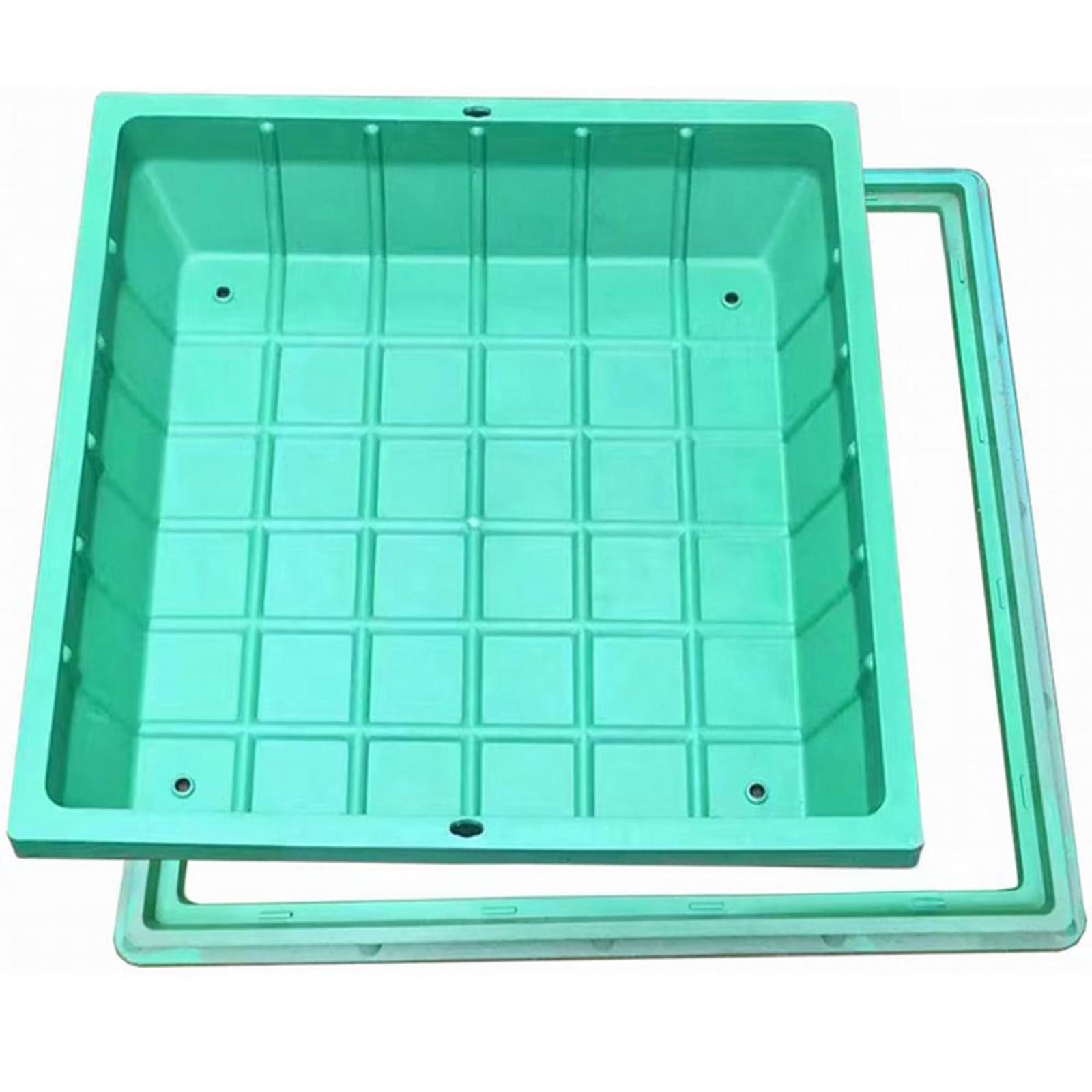 Couvercle de fosse septique composite carré 80x80cm pour pelouse