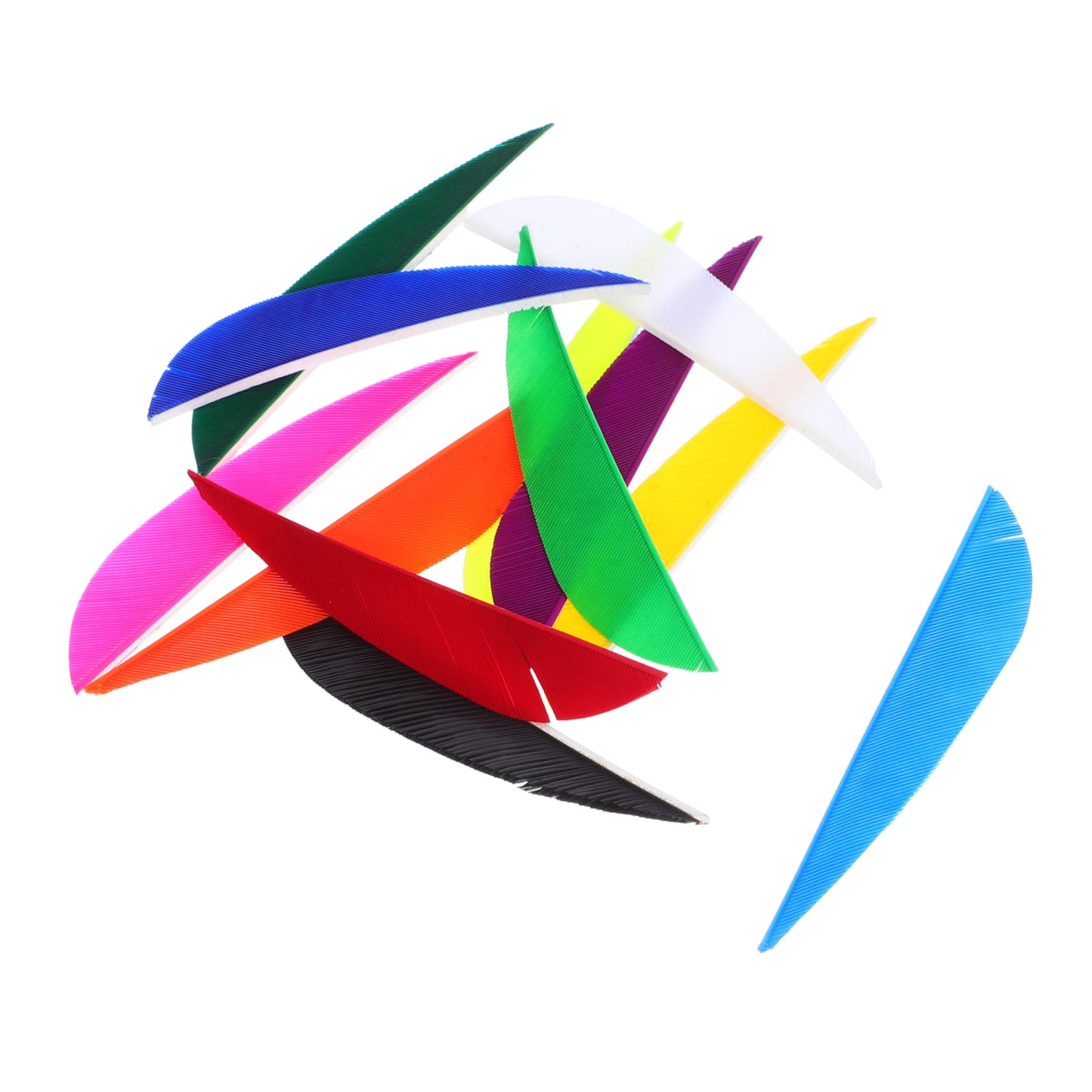 DIYEAH 12Pcs Plume Arrow Fletchings for Archery Lightweight Easy Attach Replacement Vanes Vibrant Colors for Crafting and Enhancing Arrow Visibility