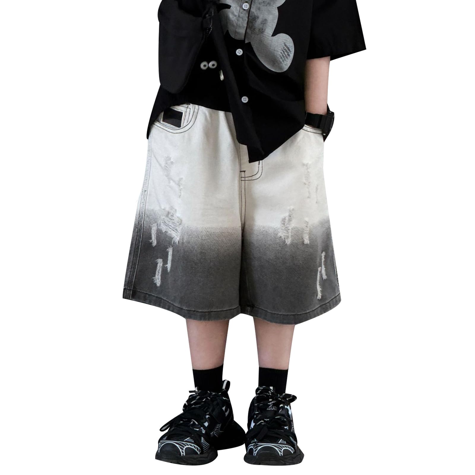 Jean cargo baggy pour garçons au style streetwear hip-hop des années 90