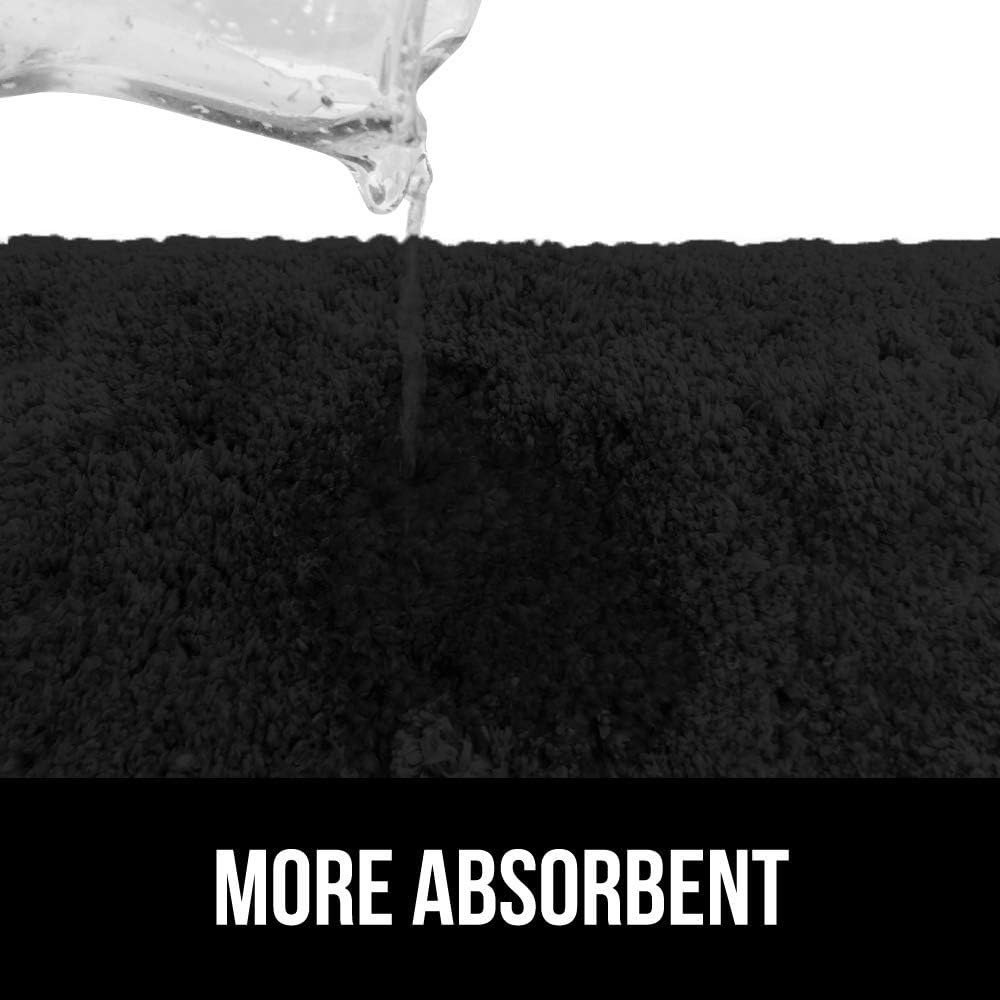 Gorilla Grip Premium Luxury Bath Rug, 36x24, Absorbent, Soft, Thick Shag, Bathroom Mat Rugs, Machine Wash, Microfiber Dries Quickly, Mats for Bath Room, Shower, Bathtub and Spa Floors, Black : Home & Kitchen