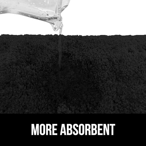 Miniatura 8 de Gorilla Grip Alfombra de baño de chenilla y alfombra de baño de lujo de alta calidad, alfombra de baño en forma de U, tapetes suaves y absorbentes,