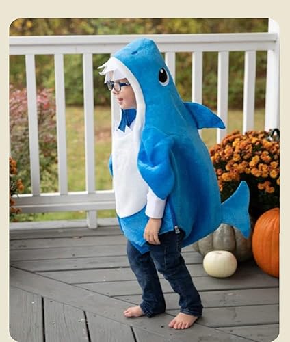 Miniatura 5 de Plustrong Disfraz de tiburón para niños, disfraz de Halloween para niños pequeños y niñas, Shark Daddy