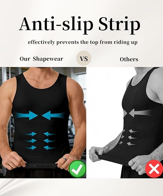 Men’s Compression Shirt Vest Slimming Body Shaper Shapewear