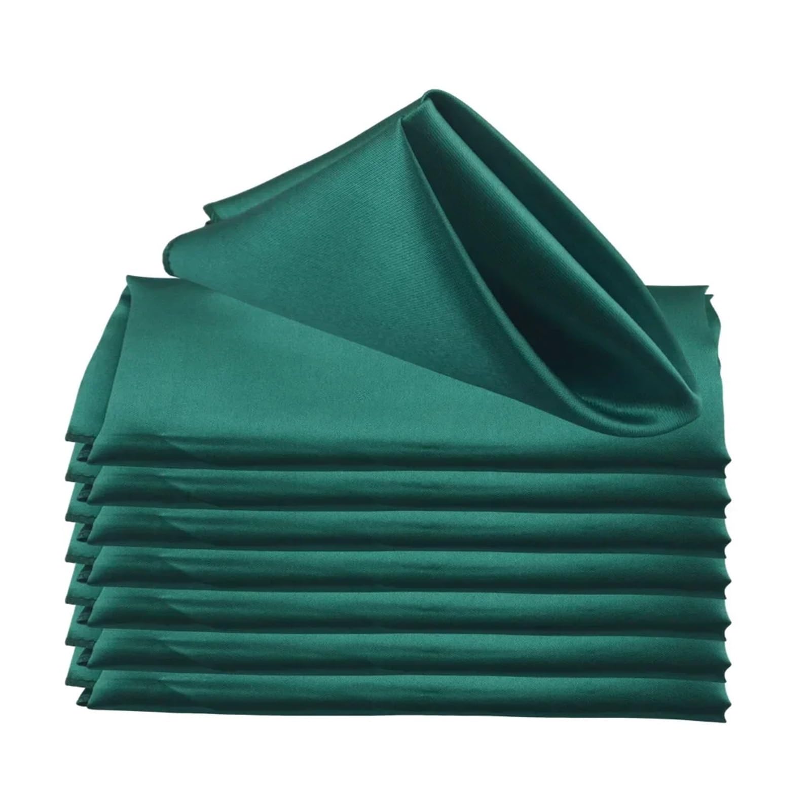 Satin Dinner Napkins 30pcs Satin Square 30cm Napkins Handkerchief Table Dinner Napkin for Wedding Party Decoration Birthday Cloth Tea Towel(Dark Green)