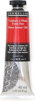 SENNELIER Artists Color Oil Paint, 40ml, Cadmium Red Light Hue S4