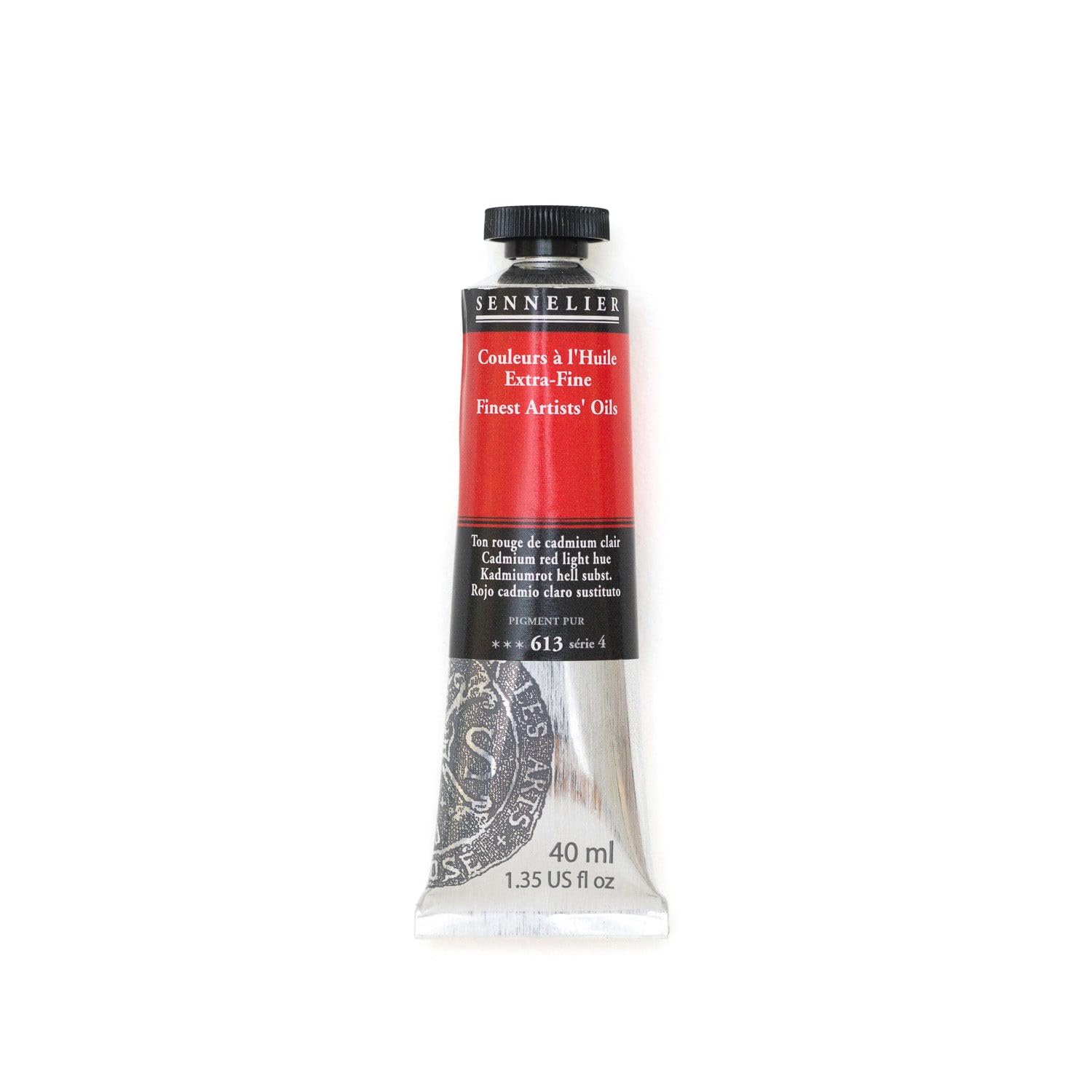 Huile Sennelier rouge cadmium clair 40ml pour peindre en atelier