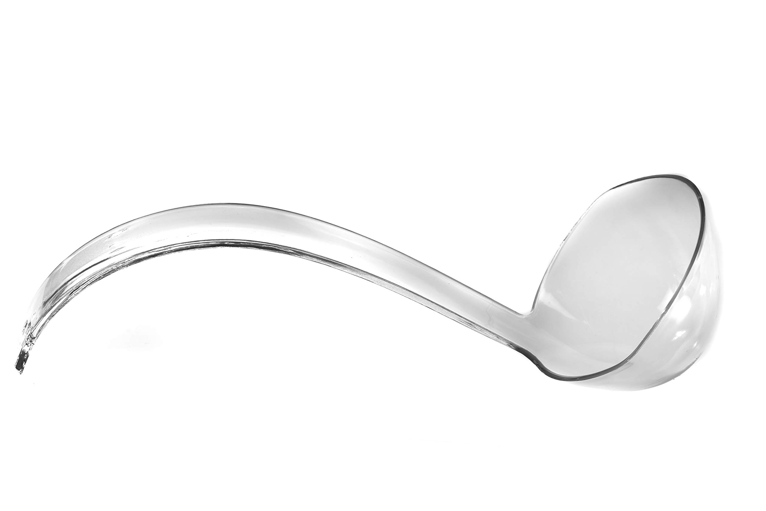 [6 PACK] Plastic Clear Soup Ladle - Punch Ladle - Great for Soups, Fruit Punch, Ice Tea, Salad Dressings - Heavy Duty Premium - 5 Ounce Serving Ladle