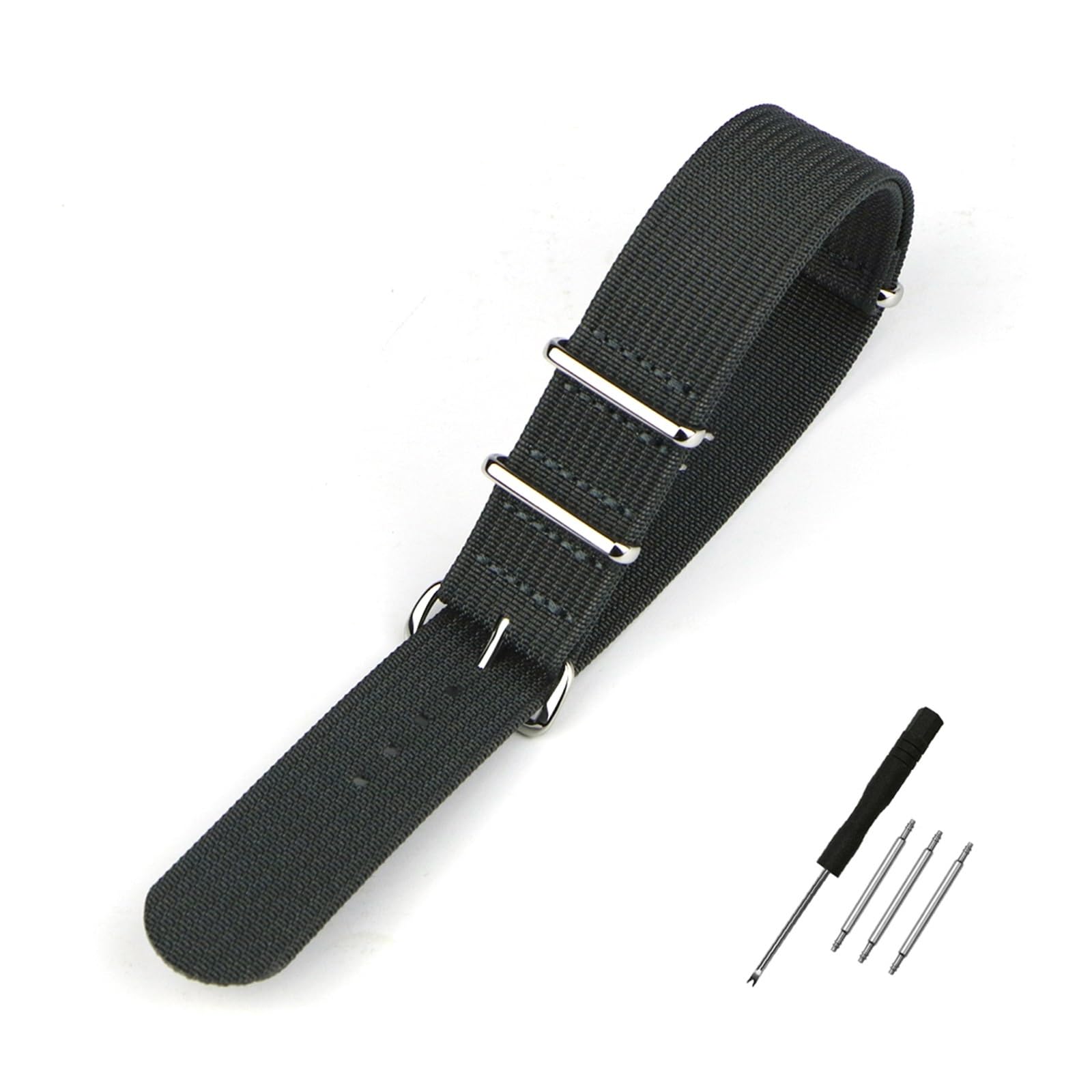 Cong Yi Bracelet De Montre Nervuré 20mm 22mm 18mm Sangles En Nylon Robustes Bandes De Tissu De Bracelet De Montre Rétro