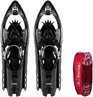 Inook Alpin OXM - Raquetas de nieve para hombre y mujer, con ayuda de elevación, tamaño ajustable y muchas funciones patentadas