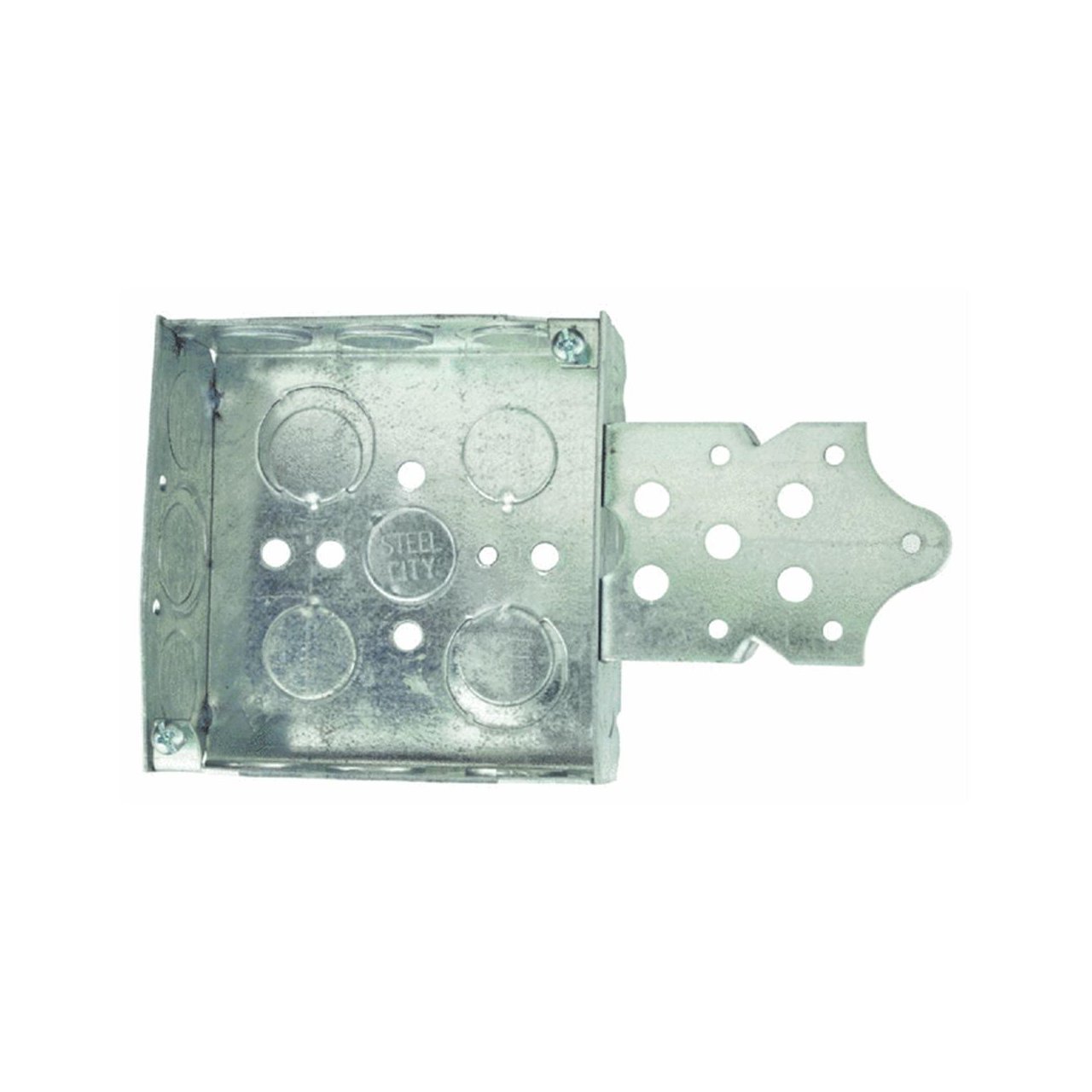 Steel City 52151B1234 Pre-Galvanized Steel Square Box with a B