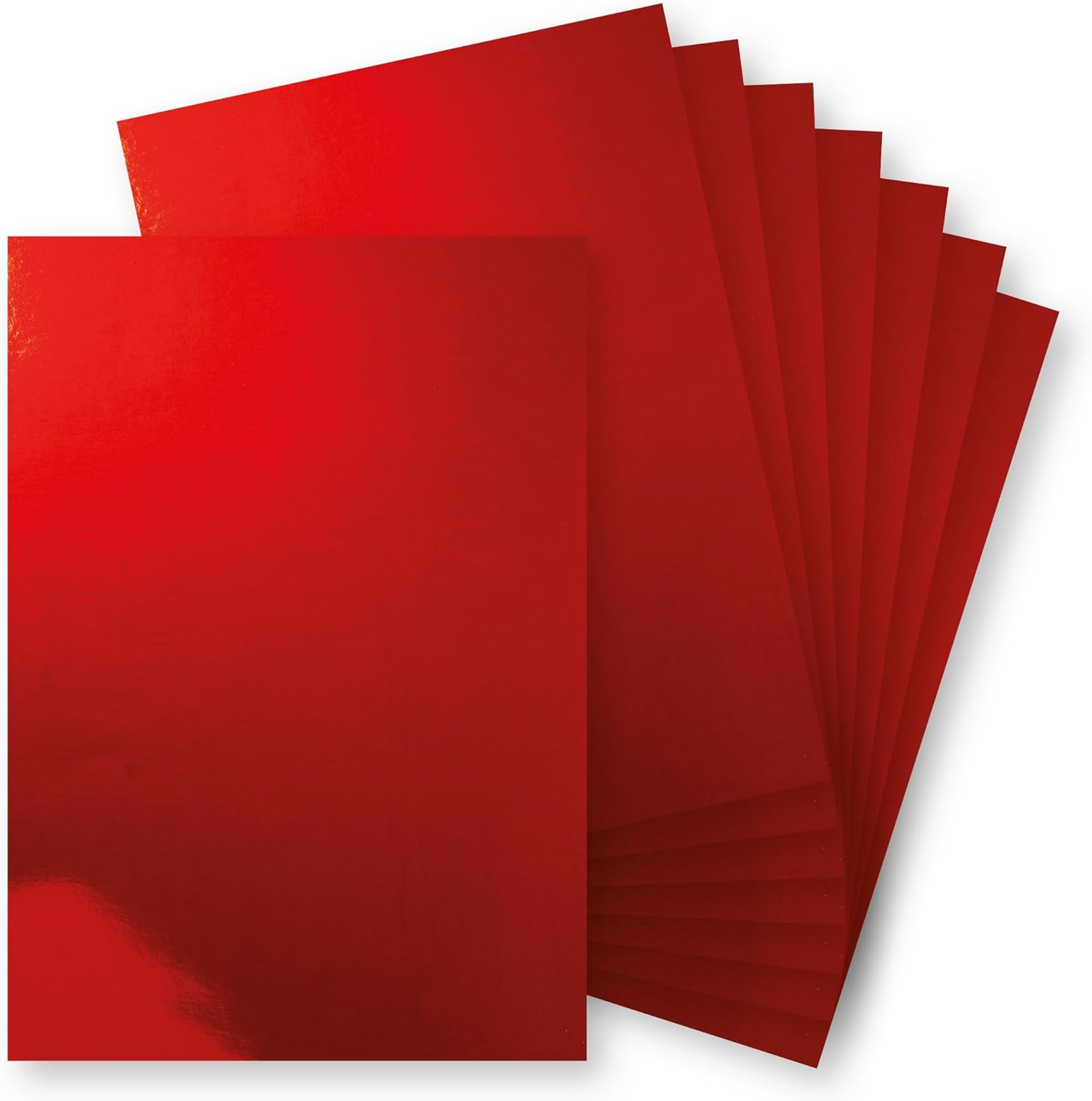 Springboard A4 Mirror Foil Gloss Card Sheets - 230gsm Cardstock for Card Making - Mirror Foil Card Compatible w/Die-Cutting Machines - Sparkly Craft Supplies - Royal - 10-Pack