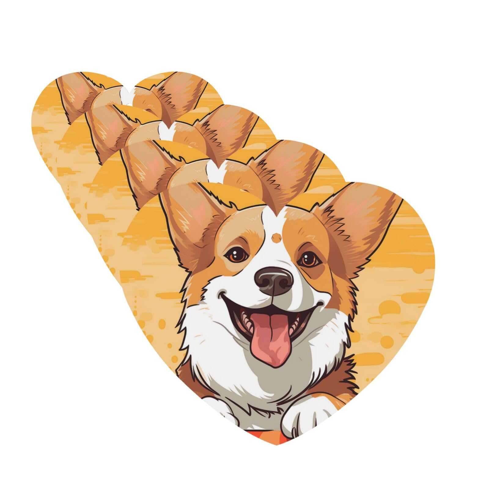 4 Pcs Car Air Fresheners Hanging Air Freshener Fragrance Scented Cards for Car Cute corgi dog Aromatherapy Tablets Car Rearview Mirror Pendant for