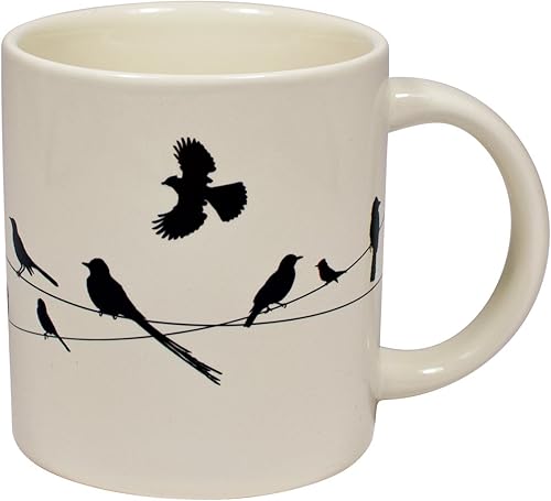 Miniatura 9 de The Unemployed Philosophers Guild Birds on a Wire - Taza de revelación que cambia de color que cambia de calor, añade café y aparecen pájaros