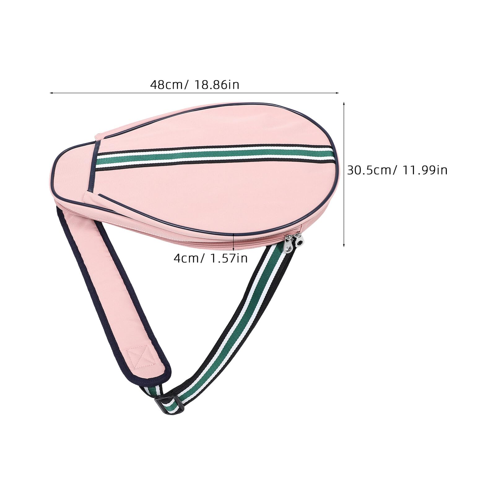 Borsa Porta Racchetta da Badminton Monospalla Rosa Tracolla Regolabile, Custodia Cerniera per Attrezzatura Sportiva e Accessori, per Trasporto Outdoor e Allenamento