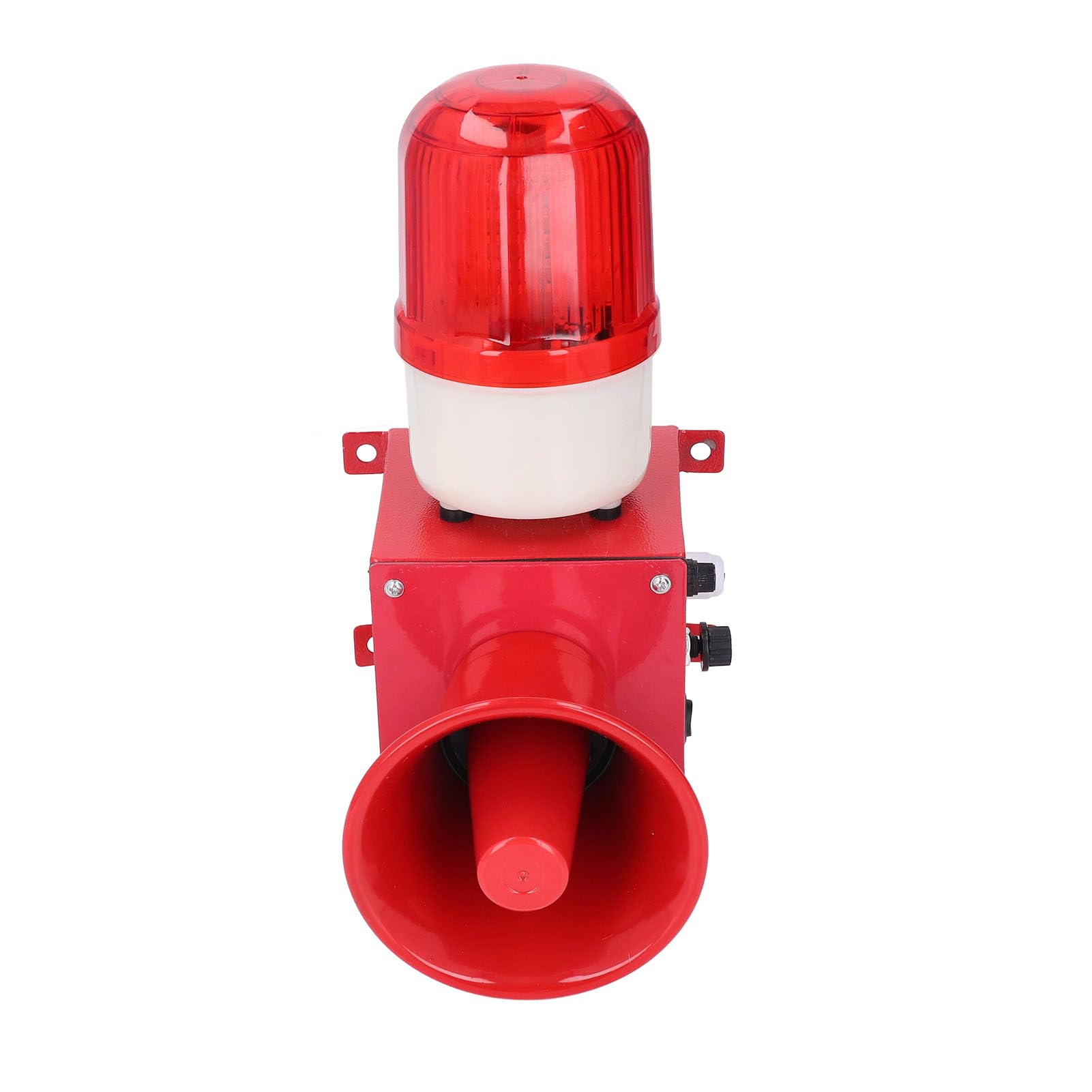 FTVOGUE Bocina de Sirena de Alta Potencia LED de 115 DB, Alarma de Luz Estroboscópica de Emergencia para Exteriores para Escenarios Industriales (Enchufe Europeo 220V)