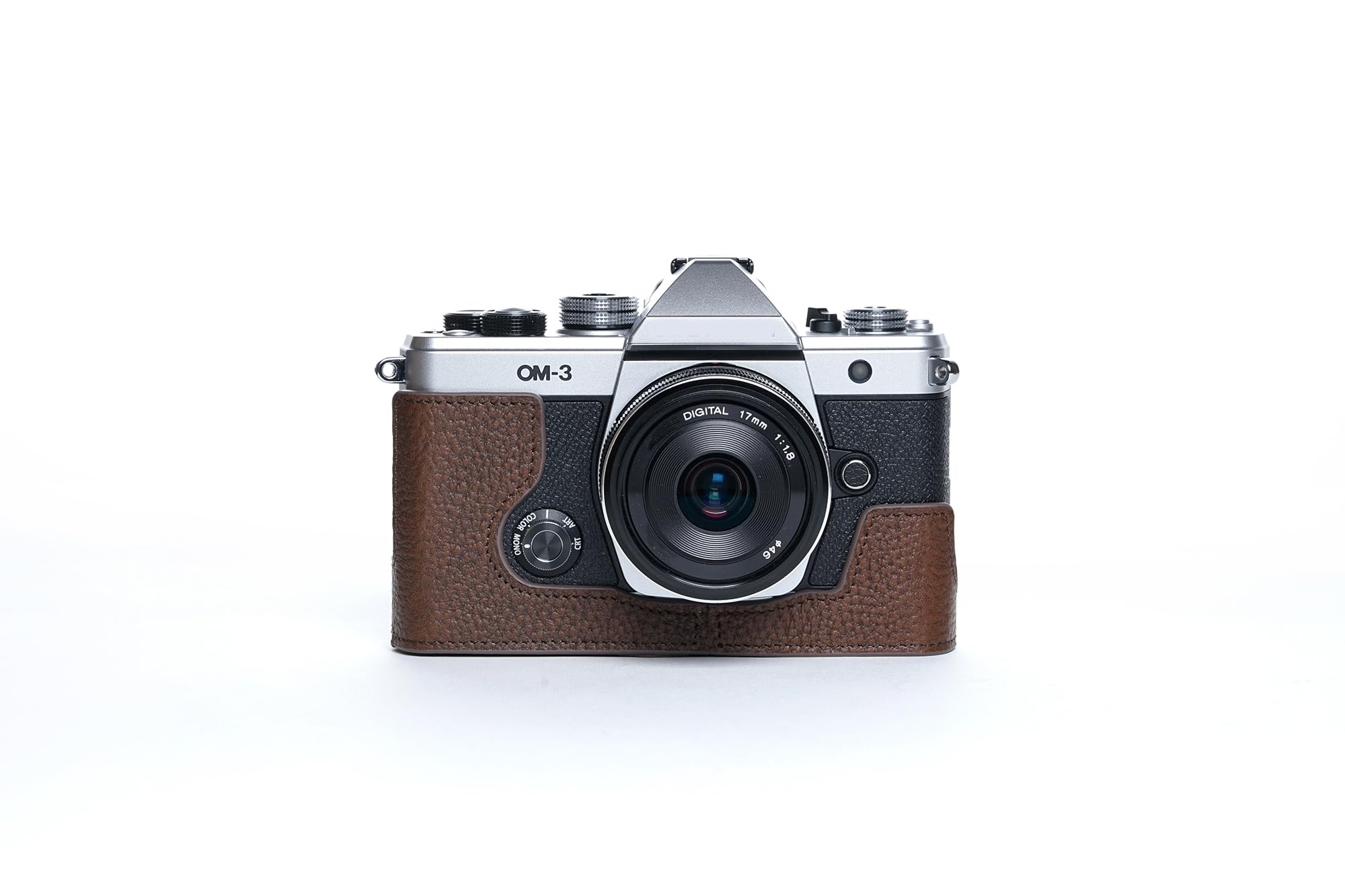Demi-coque En Cuir Véritable Pour Olympus OM-3 – Protection Légère Avec Bandoulière | Vert Rétro Ou Noir