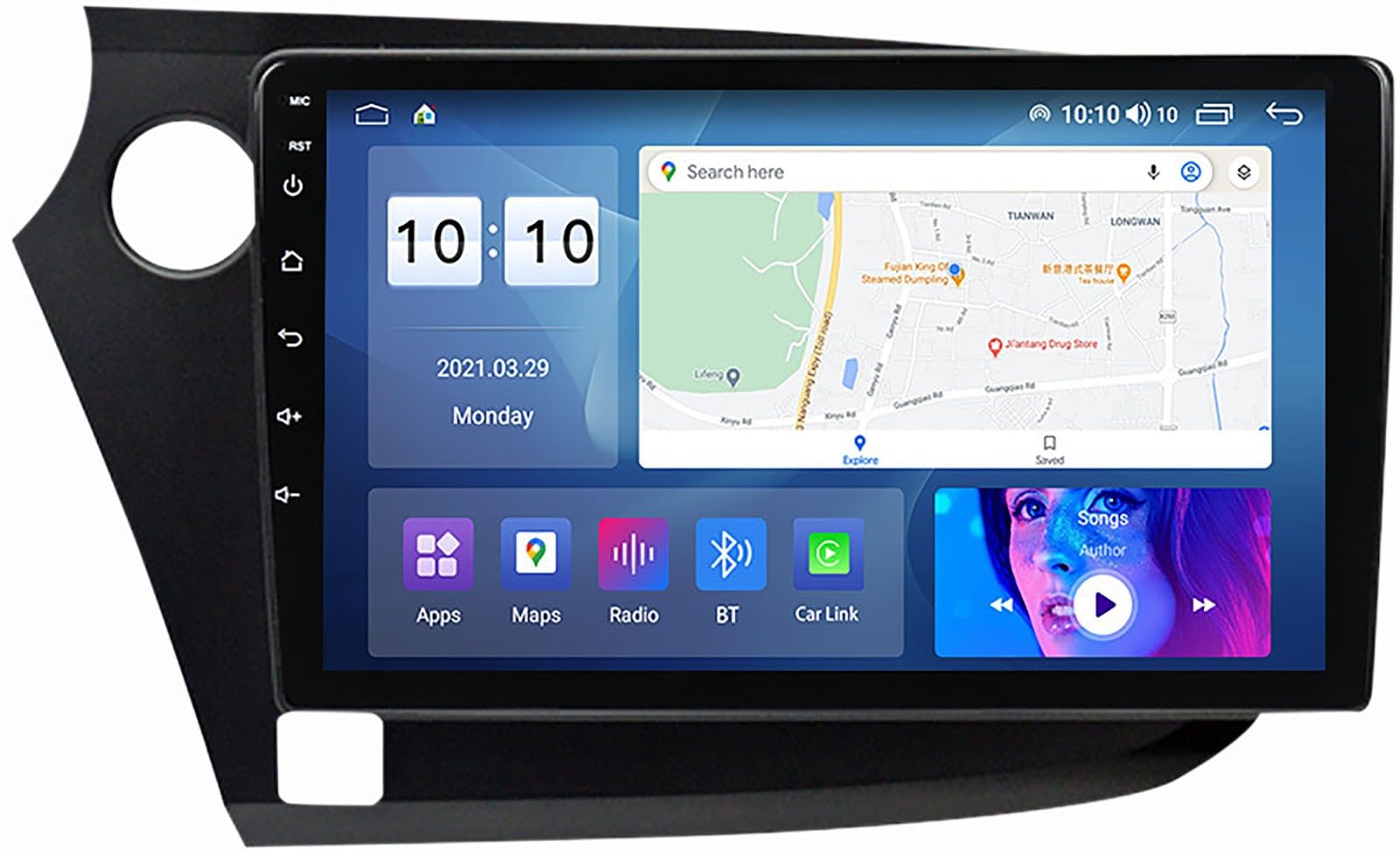 Autoradio double Din pour Honda Insight 2009-2014 avec écran tactile 9 pouces et Bluetooth