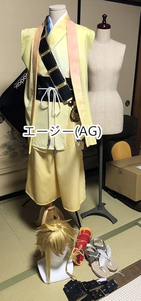 刀剣乱舞　治金丸　コストモ　コスプレ衣装 送料無料】 黄色羽織×プリント生地使用衣装セット 治金丸