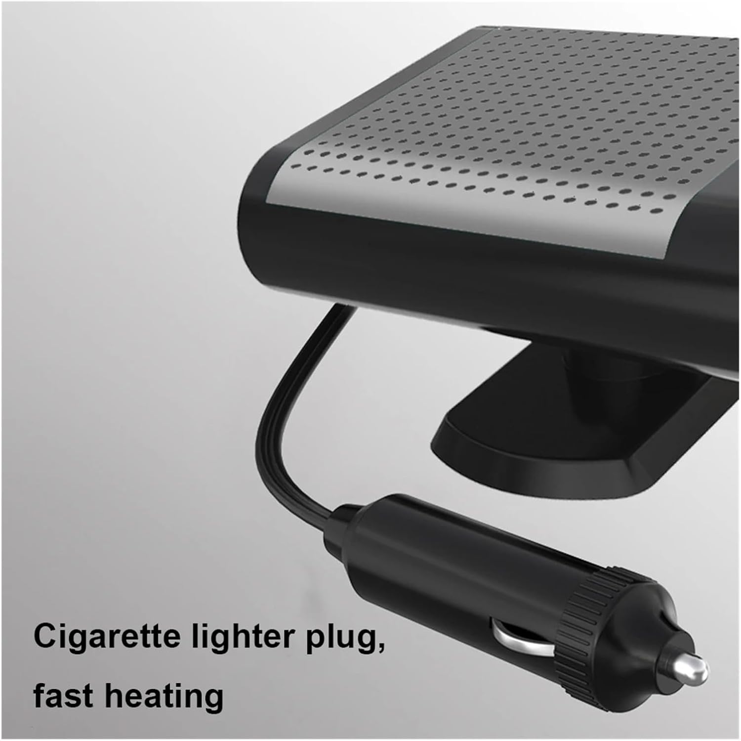 12/24V Car Heater Windscreen Defroster Demister 360 Rotating Auto Windshield Defogging Defrosting Heating Fan Anti-Fog(Red-LHD)