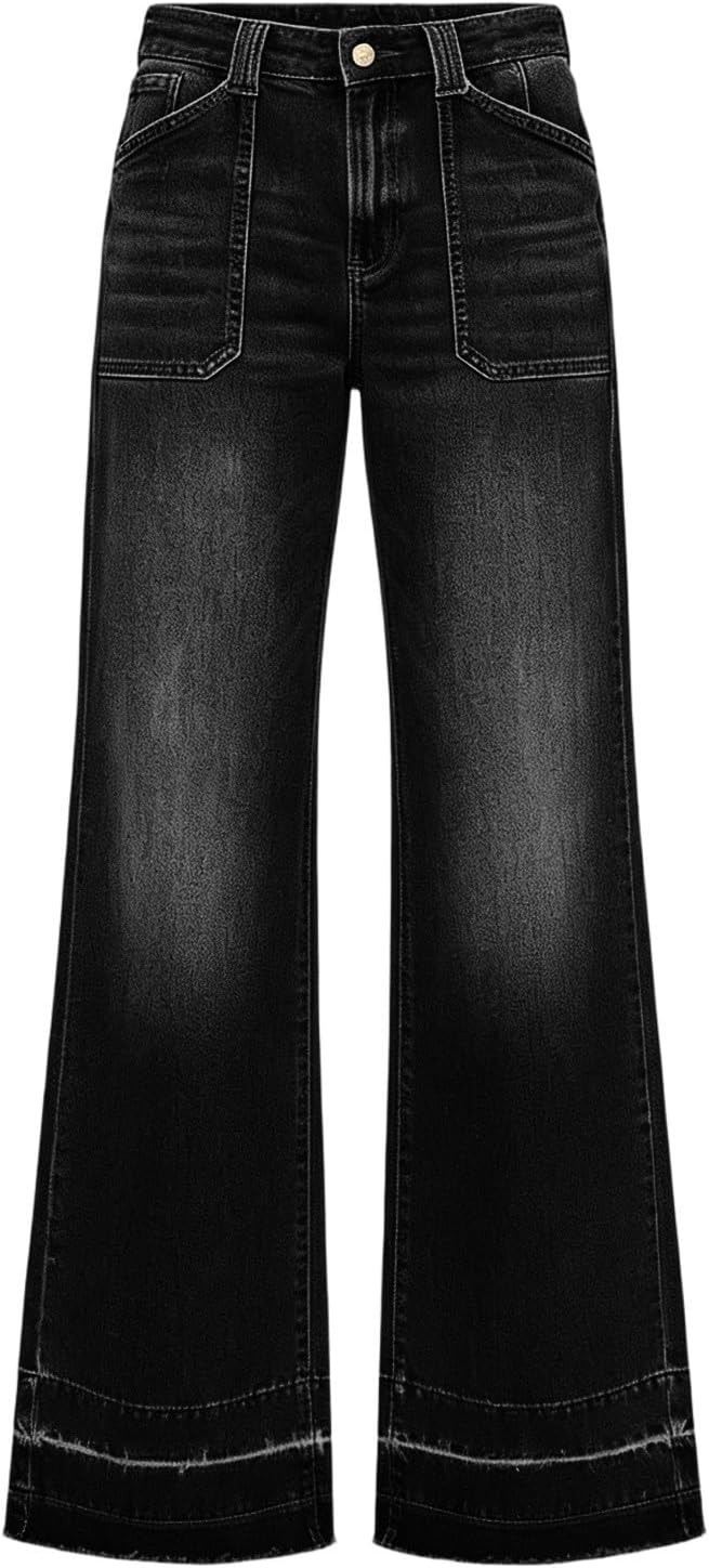 Denim Jeans for Women Stretchy Slim Fit Skinny Tummy Control Jeans High Waisted Casual Baggy Comfy Wide Leg Pants