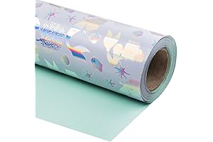 WRAPAHOLIC Reversible Wrapping Paper - Mini Roll - 17 Inch X 33...