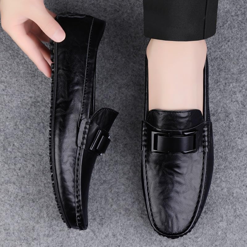 Men's Fashion Classic Lace Up Low Top Leather Dress Shoes Slip On Pointed Toe Classic Formal Business Oxford Shoes Non-Slip Softsole Walking Derby Shoes2