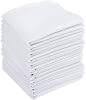BUYGOO 15PCS Mens White Cotton Handkerchiefs Large Pocket Squares Hankies for Men, Men’s Hankerchieves Men’s Cotton Handkerchiefs Mens White Handkerchief for Men Cottons Squares Hankies Gents, 40x40cm
