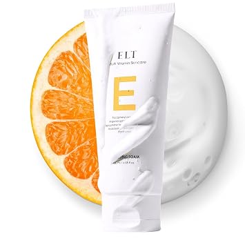 ELT Multi Vitamin Korean Skincare Vita Youth Vitamin C Cleansing Foam, 6.08 fl oz - Brightening & Pore-Refreshing Cleanser for Glowing, Youthful-Looking Skin