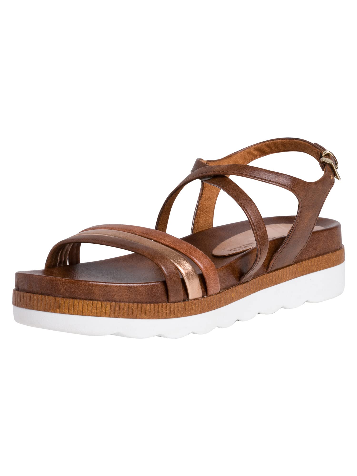 Marco Tozzi 2-2-28403-38, Flat Sandal, CHESTNUT A.C.,6.5 UK