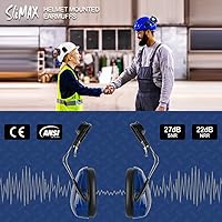 Vista 5 de Orejeras de protección auditiva GREEN DEVIL SNR 27dB/NRR 22dB Reducción de ruido Orejeras con banda para la cabeza/montadas en el casco/detrás