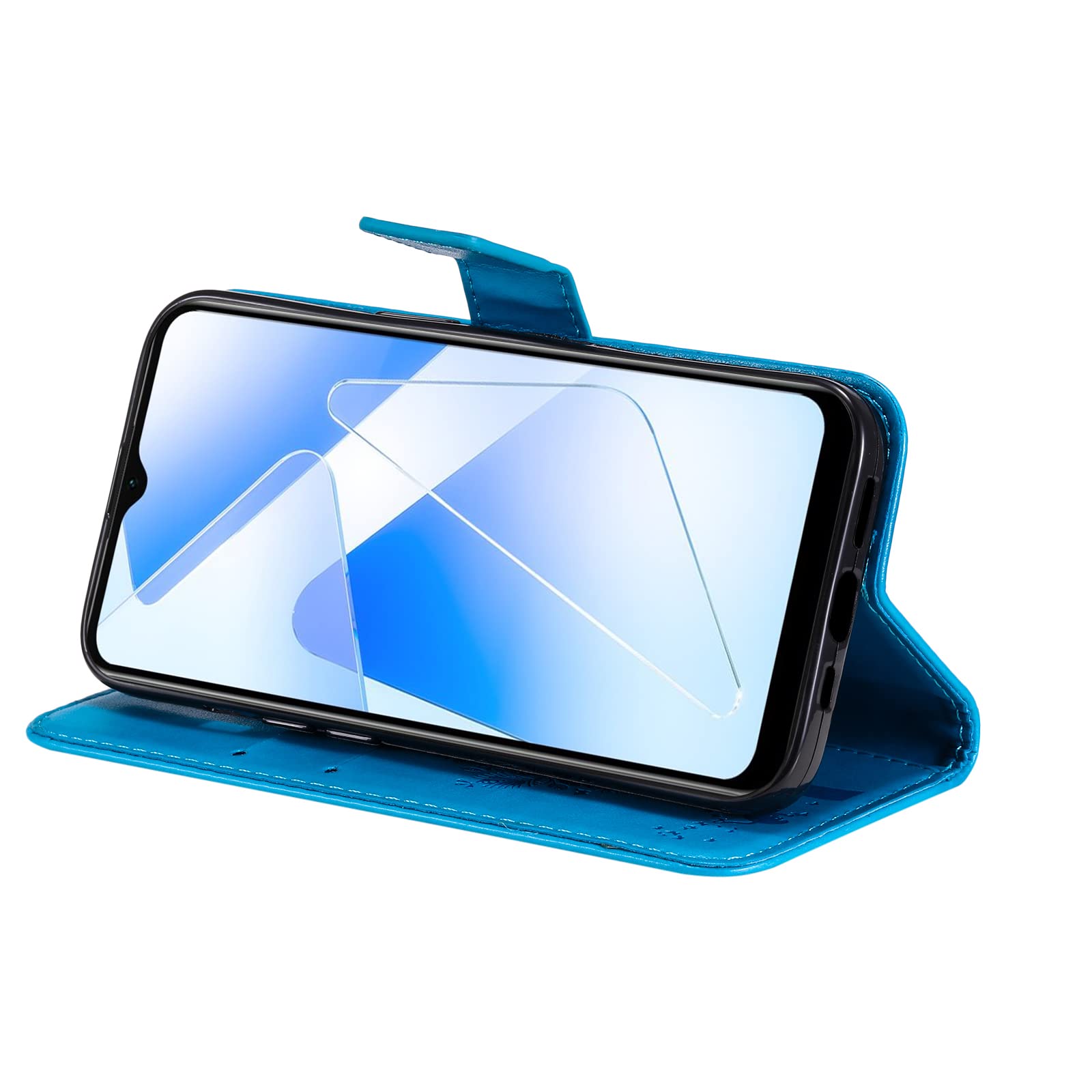 Sunrive Cover Per Oppo F15/A91, Custodia con supporto di stand e in Pelle artificiale per carte di credito Portafoglio Flip Chiusura Magnetica